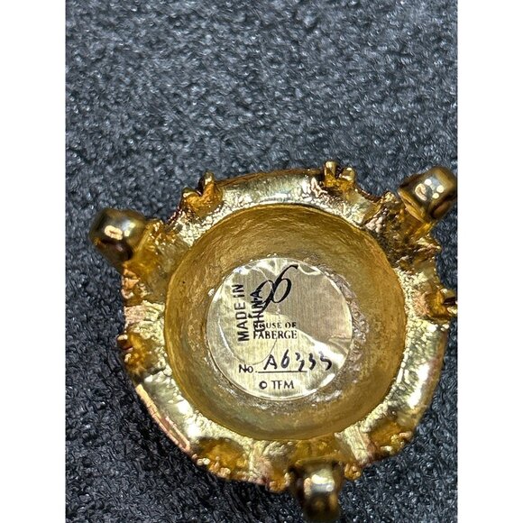 House Of Faberge Hummingbird Egg Jewels In The Garden Franklin Mint W/Gold Stand - Picture 10 of 11